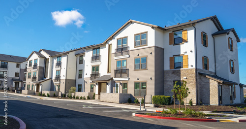 Newly built apartment complex in California