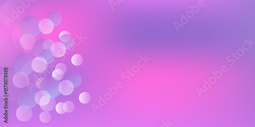 Abstract pink and purple blurred background with circles bokeh and glitter