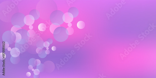 Abstract pink and purple blurred background with circles bokeh and glitter. Christmast day romantic backdrop with dreamy sparkles. Beautiful concept
