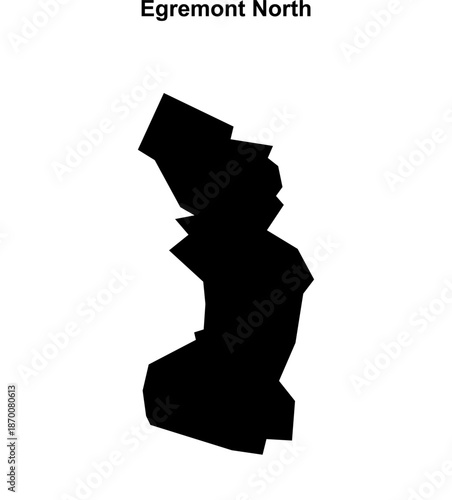 Egremont North (England) blank outline map