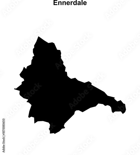 Ennerdale (England) blank outline map