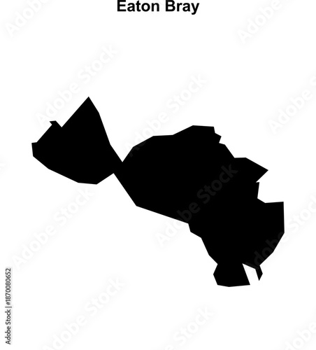 Eaton Bray (England) blank outline map