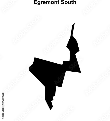 Egremont South (England) blank outline map