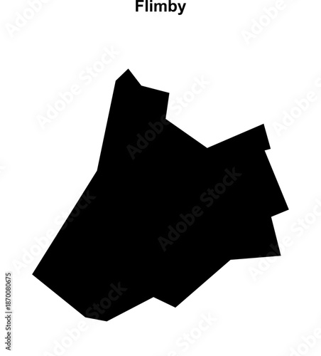 Flimby (England) blank outline map