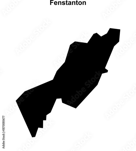 Fenstanton (England) blank outline map