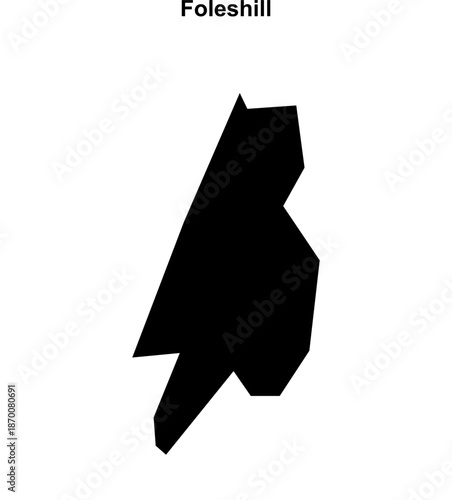 Foleshill (England) blank outline map