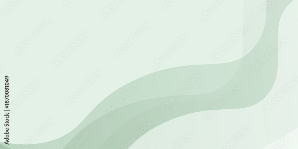 Fototapeta premium Light green element wave shapes background. Frame wallpaper design
