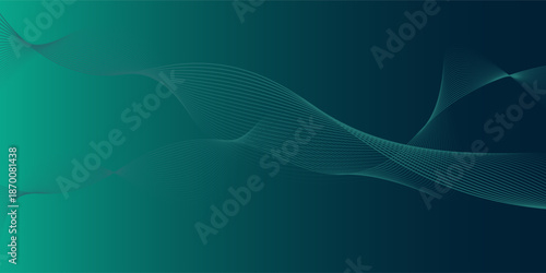 Digital light saber lines technology blue green background. Cyber digital concept minimalist. Vector illustration. eps10 edition