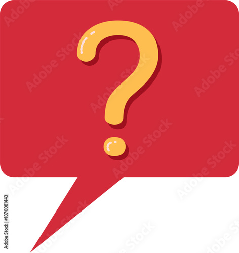 Question Mark in Red Speech Bubble