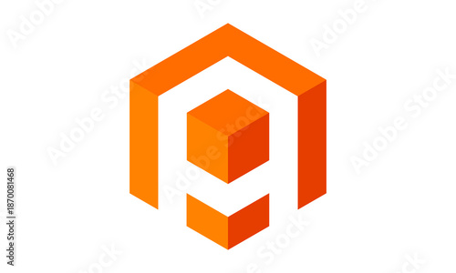 A cube letter icon logo