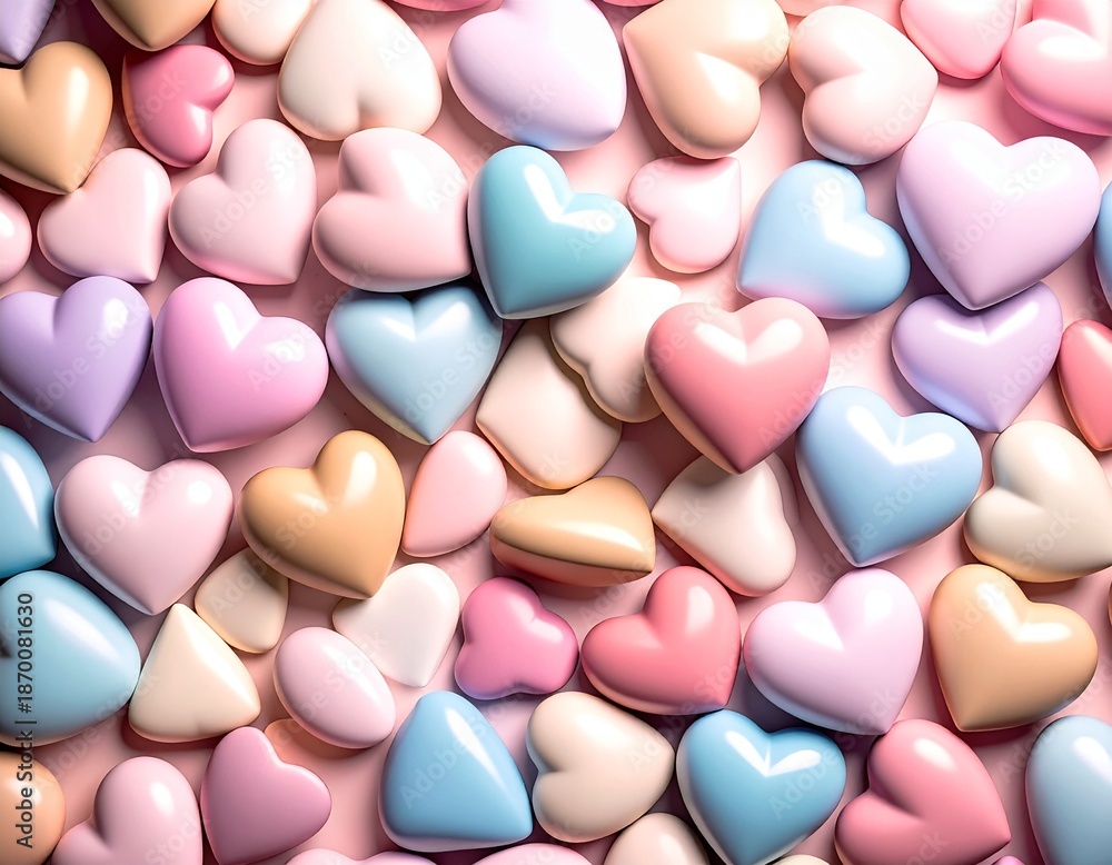 Fototapeta premium Captivating and vibrant love hearts backgrounds for creating beautiful valentines day photo cards