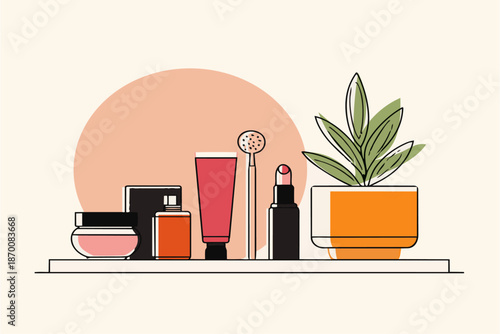 vector illustration of a modern bathroom