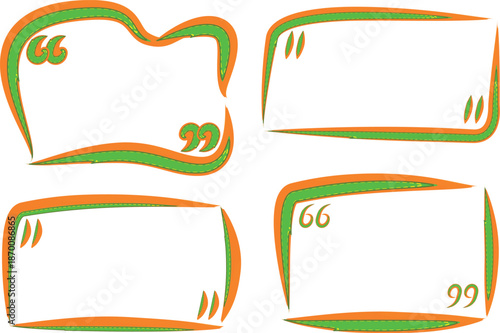 orange green colorful abstract pattern design quote text box frames