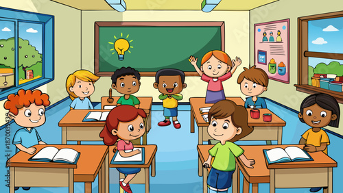 children in classroom