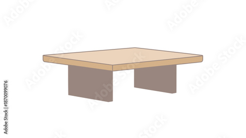 Stylish Rectangular Coffee Table Graphic for Modern Home Interior Design Needs