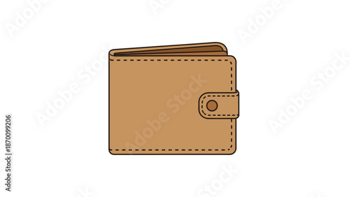 A simple brown wallet illustration representing financial security and everyday money management