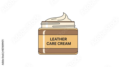 Leather Care Cream Jar - Gentle Skin Hydration and Protection