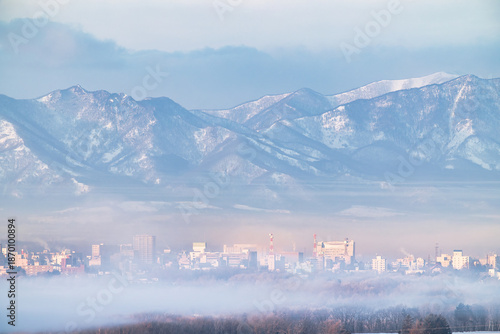 日高山脈と十勝平野