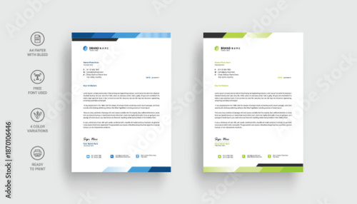 Professional creative letterhead template design