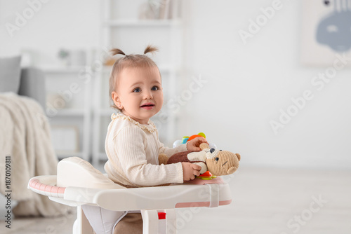 Cute little baby girl with ...
