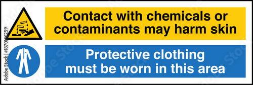 Safety sign MANDATORY Contact...