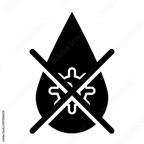 Contaminated water icon