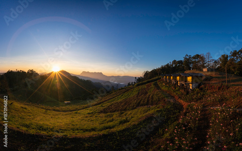 Majestic Doi Luang Chiang Dao Mountain Range in Morning Light.