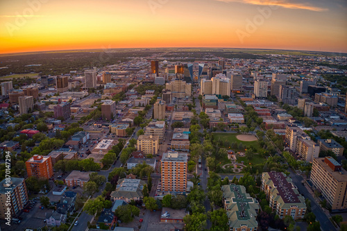 Aerial View of Regina, Saskatchewan during Summer