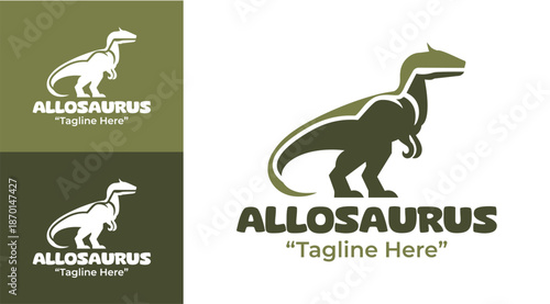 Allosaurus Logo Modern Minimalist Animal Emblem