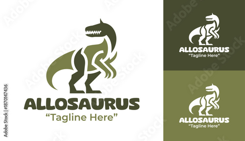 Allosaurus Logo Modern Minimalist Creative Identity
