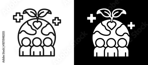 Social Awareness whiteblack icon