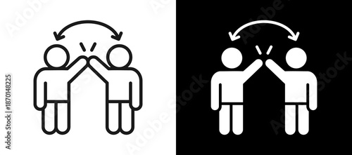 Human Interaction whiteblack icon