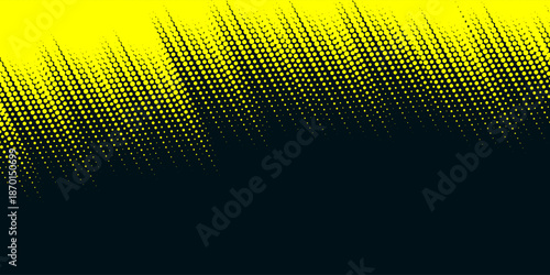 Dots halftone yellow and dark blue color pattern gradient grunge texture background. Dots pop art sport style vector illustration.
