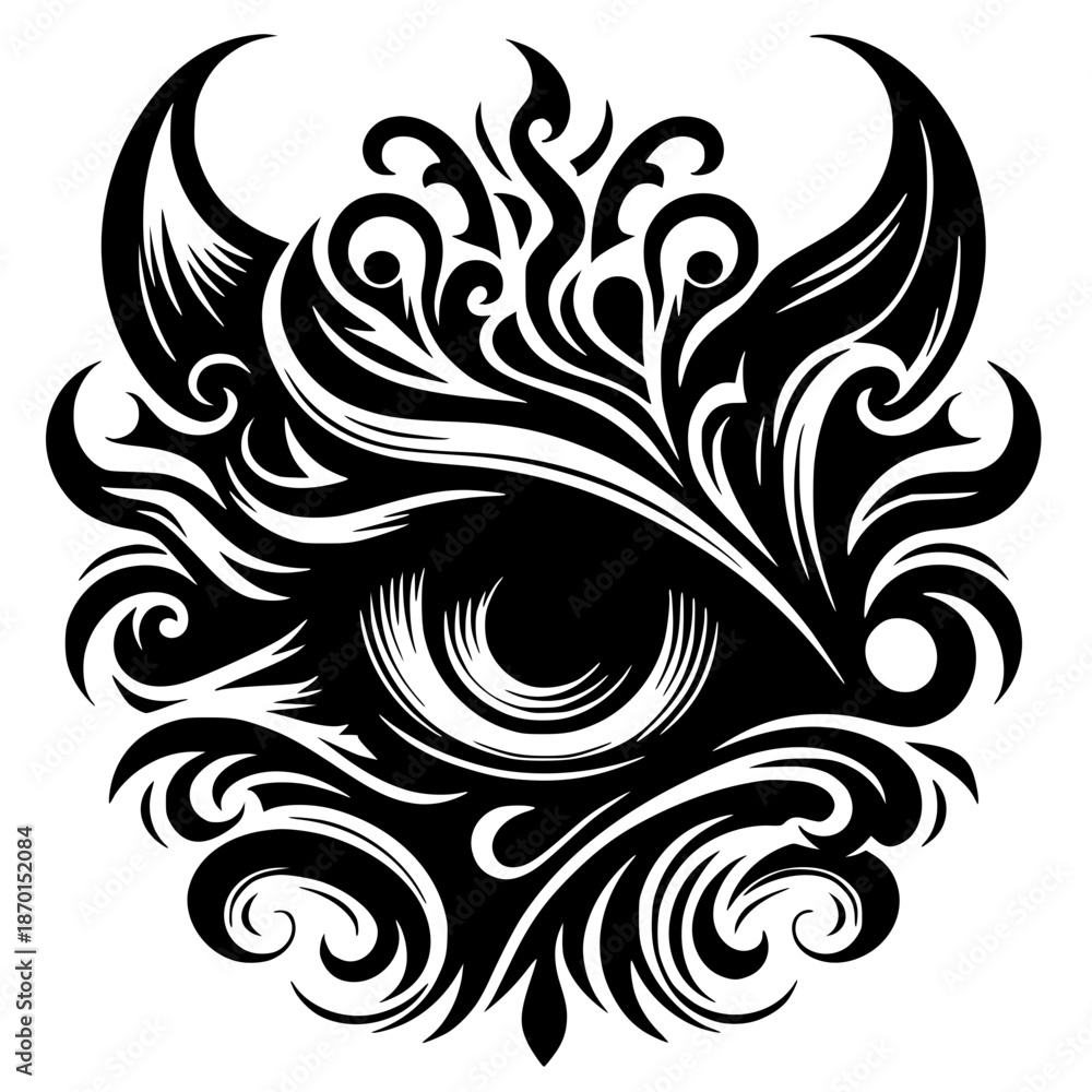 Fototapeta premium Abstract eye silhouette
