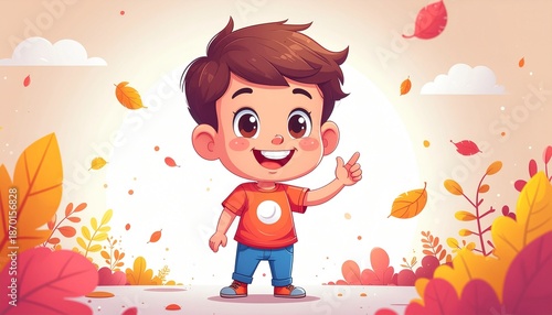 boy and leaf