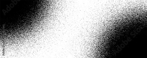 Grainy noise circles vector set. Dot grain texture circles. Spray texture sand and dissolving circles. Abstract black spheres with gradient stipple pattern.  Vector illustration