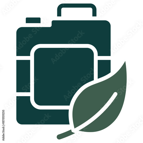 Bio Energy Dual Tone Icon Mini Illustration, Use For Modern Concept, Print, Ui, Ux Kit, Web And App Development. Vector Related To Green Technology And More