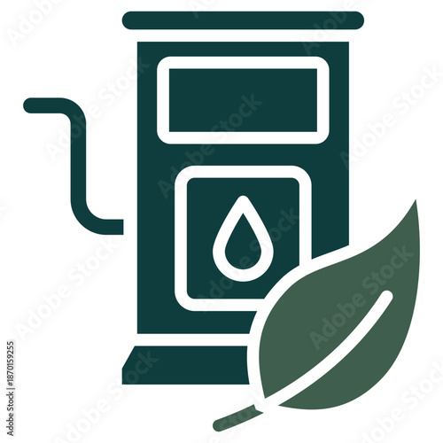 Bio Fuel Dual Tone Icon Mini Illustration, Use For Modern Concept, Print, Ui, Ux Kit, Web And App Development. Vector Related To Green Technology And More
