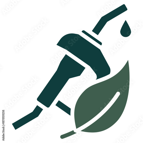 Bio Fuel Dual Tone Icon Mini Illustration, Use For Modern Concept, Print, Ui, Ux Kit, Web And App Development. Vector Related To Green Technology And More