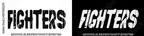 Modern Grunge Font. Rough Font. Distress Bold Font. Uppercase and Number. Typography urban style alphabet fonts for fashion, sport, movie, logo design, vector illustration