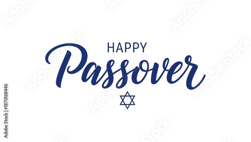Happy Passover Greeting with Star of David Symbol, Jewish Holiday Celebration