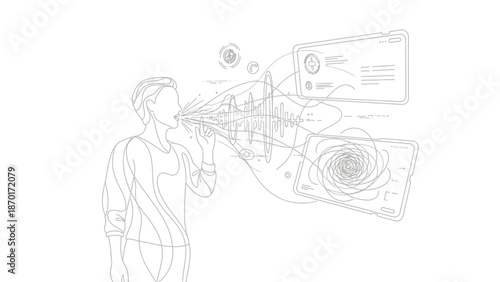 Man operating a virtual reality headset device.