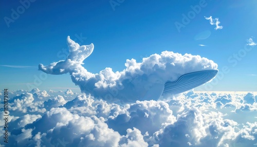Wallpaper Mural Whale-shaped cloud floating above a sea of clouds. Torontodigital.ca