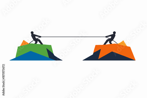 Tug of war between regions 