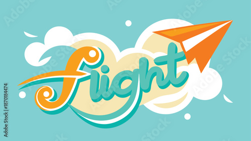 A vibrant and playful kids logo featuring a flight theme with rounded letters, perfect for educational or inspirational content