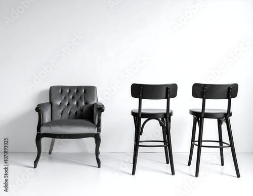 Elegant black and grey chairs