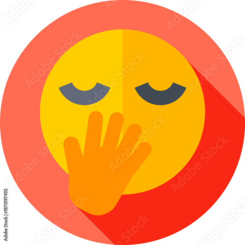 Yawning Tired Face Icon