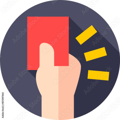 Red card soccer football referee