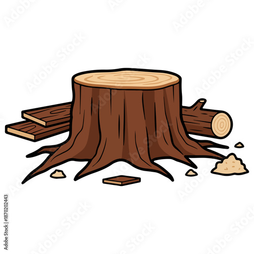 Tree Stump Wood Lumber