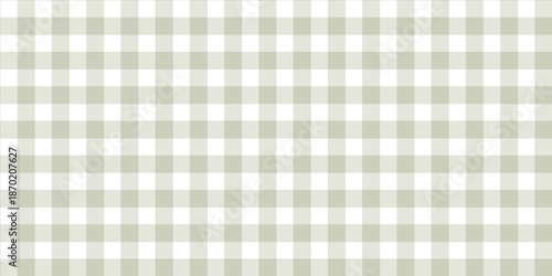 Soft mint grey and white gingham checkered pattern. Delicate pastel plaid texture for nursery decor, spring wallpaper, and aesthetic stationary design.